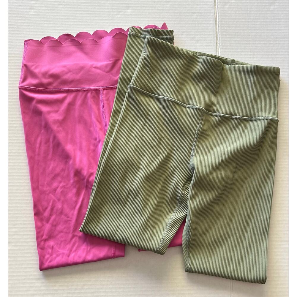 Athleta + JoyLab Leggings Bundle Small Ribbed & Scallop Waist